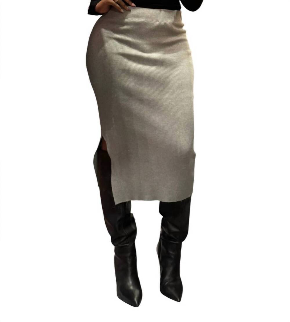 NEW EE:SOME sydney midi skirt in gray